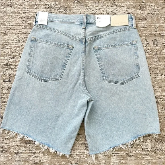 Citizens of Humanity Ayla Baggy Distressed Jean Shorts Starlit Blue Size 28 - Picture 10 of 14